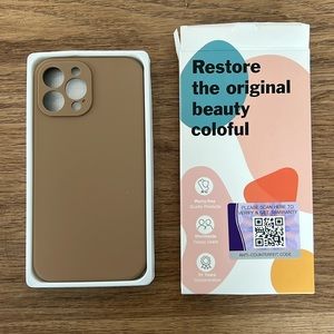 iPhone 13 Pro Max light brown silicone case
